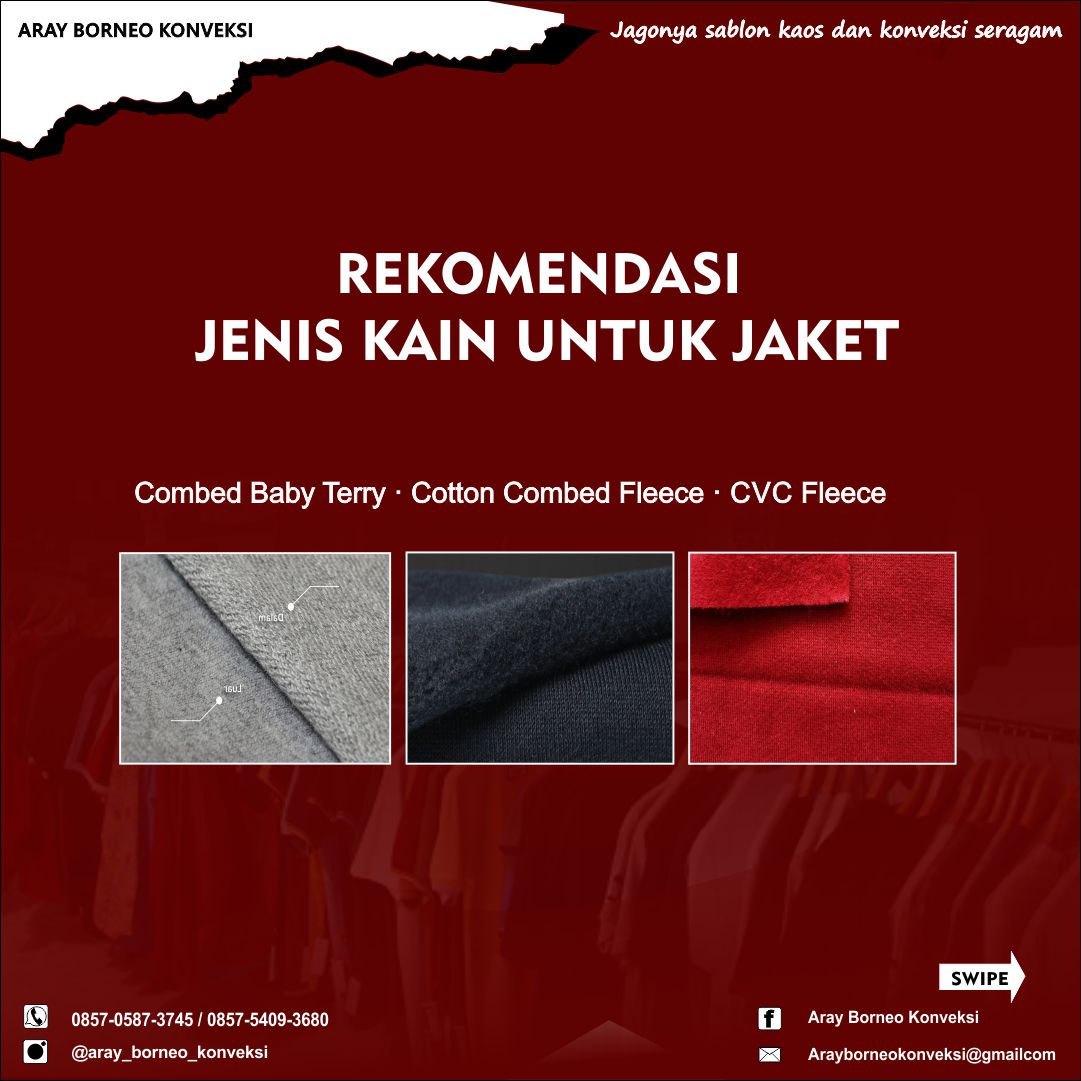 REKOMENDASI JENIS KAIN JAKET