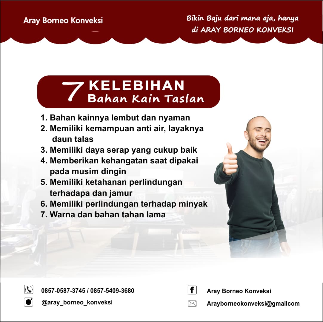 KELEBIHAN KAIN TASLAN